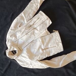 White pleather jacket